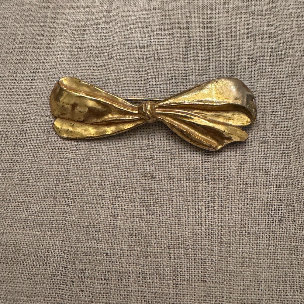 Vintage Gold Bow Brooch